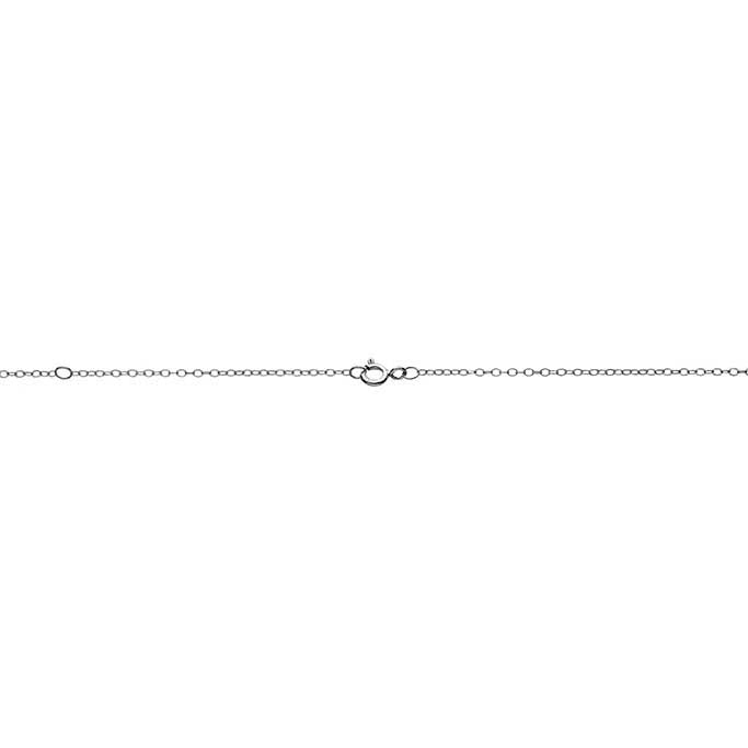 Silver trace chain with clasp and adjustment loop