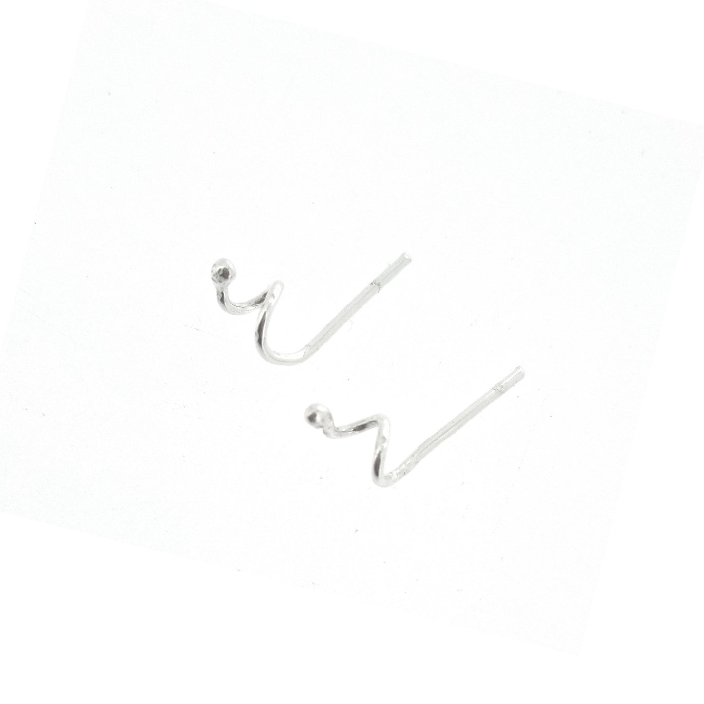 Sterling silver spiral stud earrings