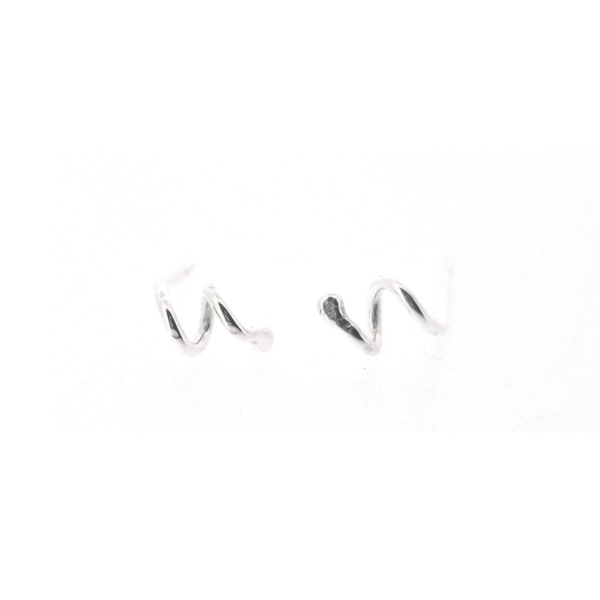 Sterling silver spiral stud earrings