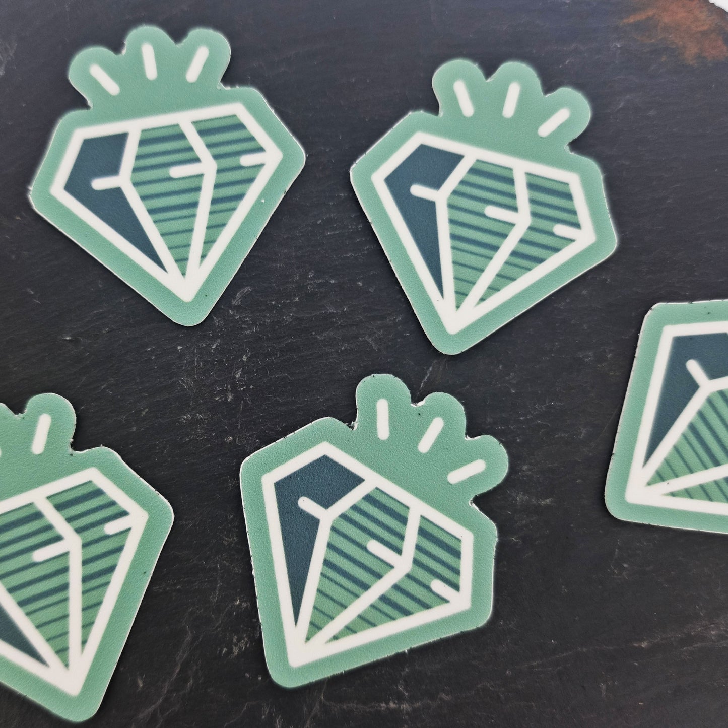 Green diamond sticker
