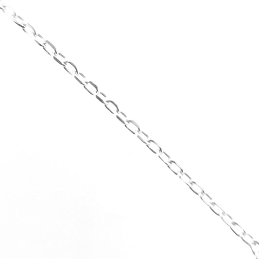 Silver angle filed trace chain