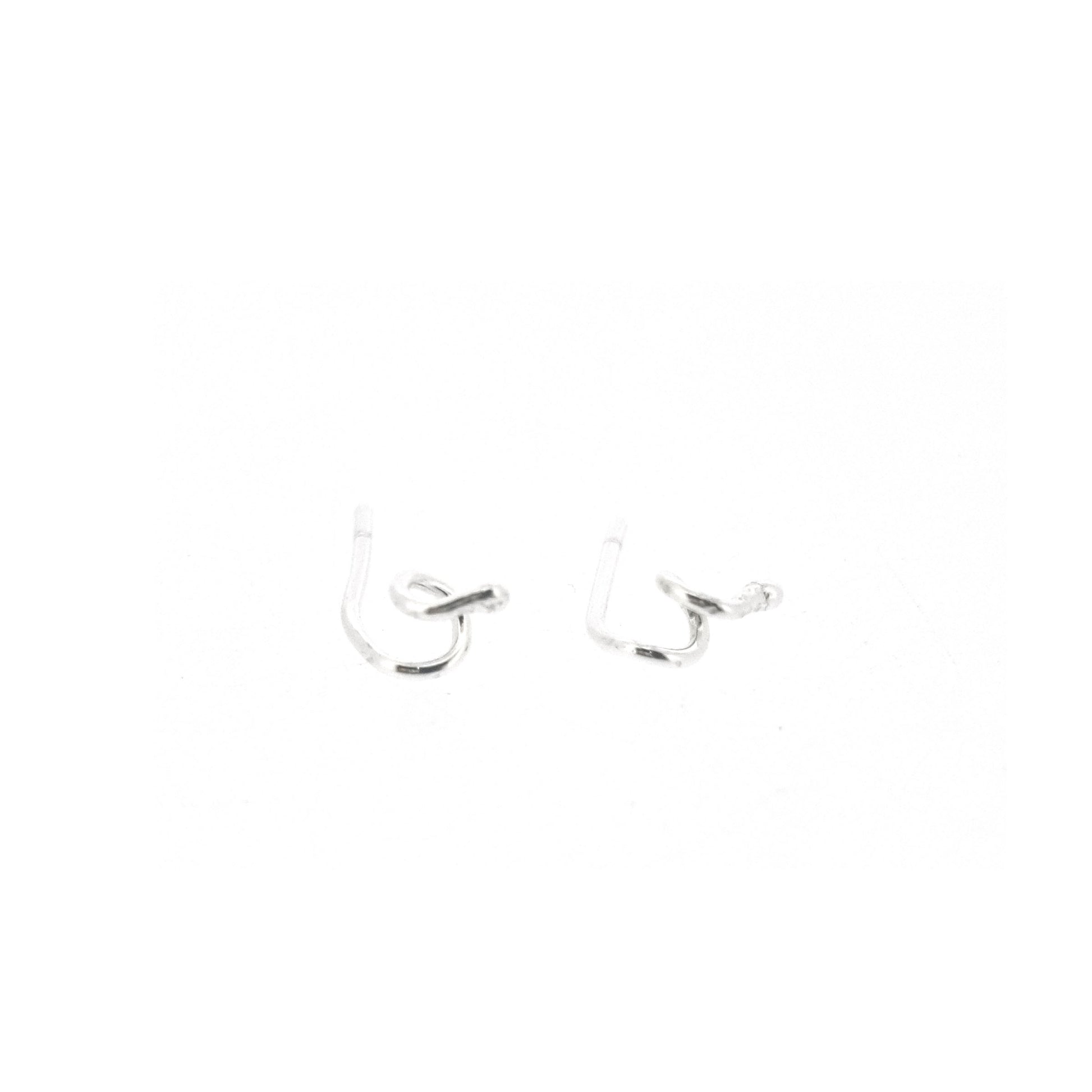 Sterling silver spiral stud earrings