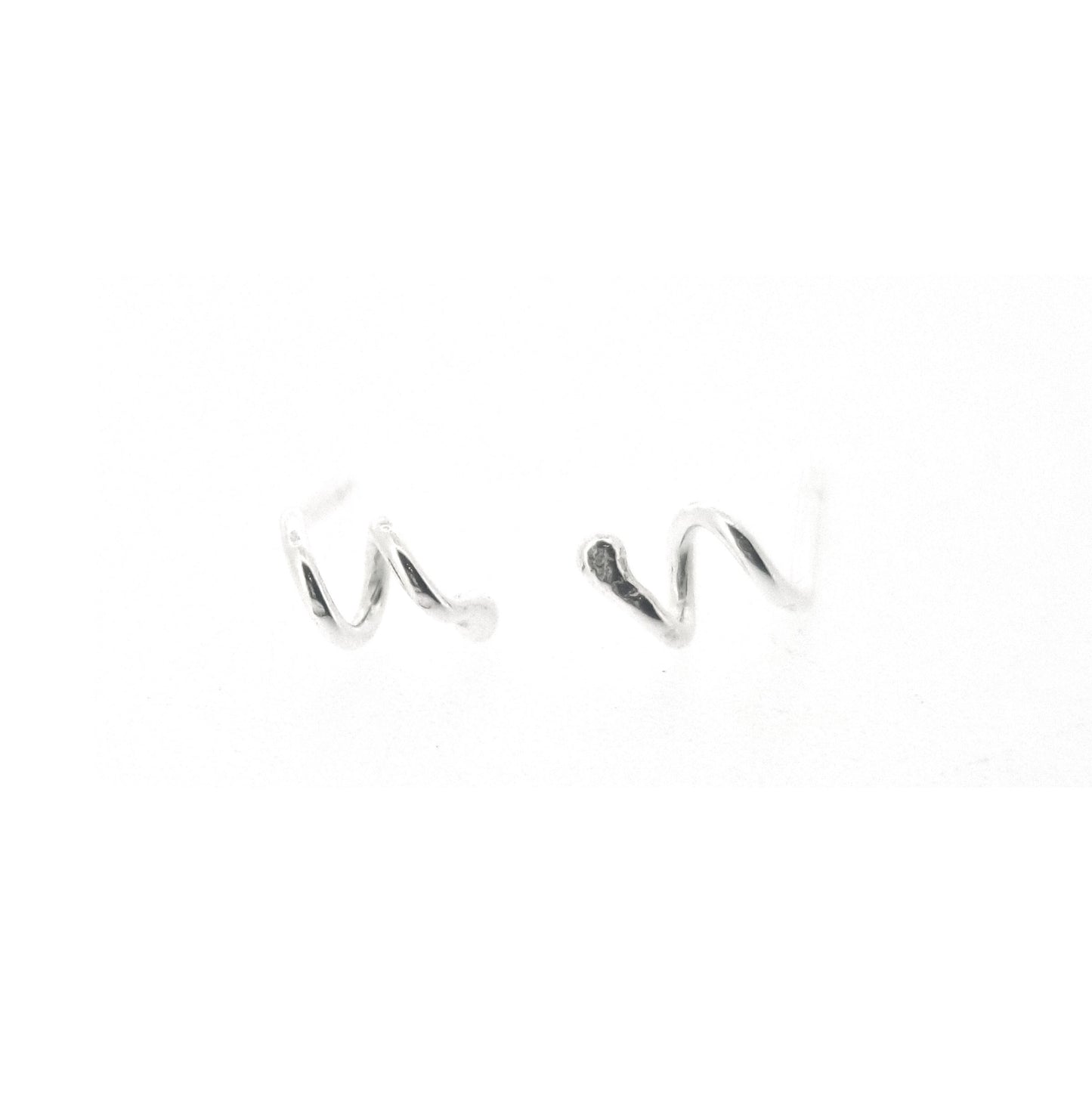 Sterling silver spiral stud earrings