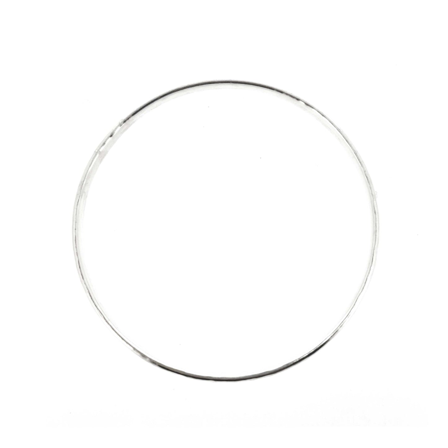 4mm wide hammered silver bangle