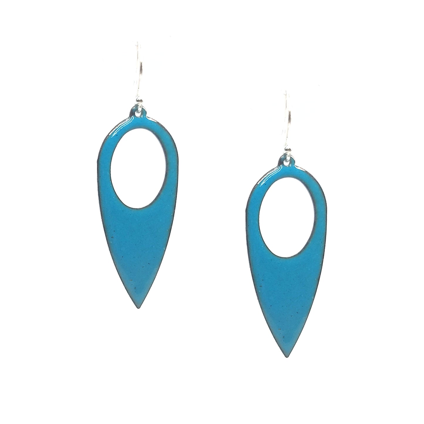 Teal enamel Roxy drop earrings