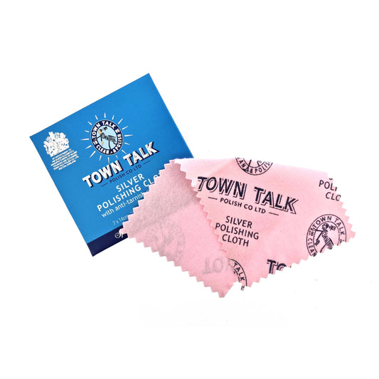 A pink coloured silver polishing cloth by Town Talk